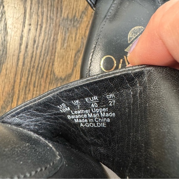 Franco Sarto Goldie black leather heel sandals size 10 - Picture 7 of 7